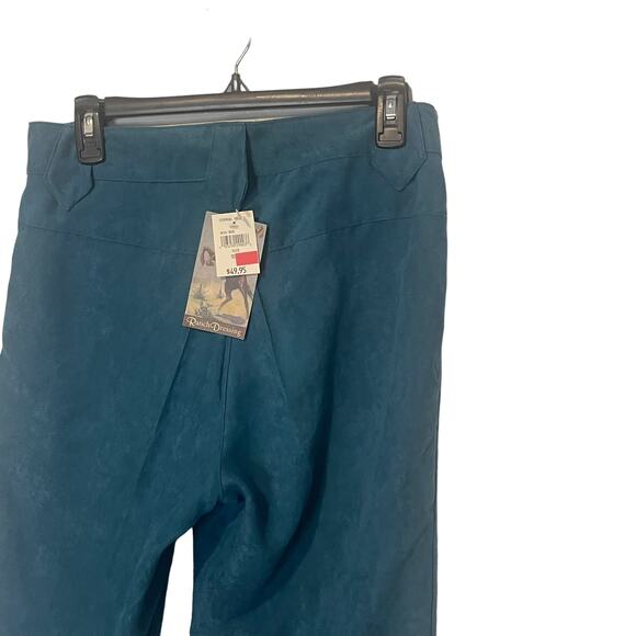 Ranch Dressing NWT Dead Stock Vintage Size 10 Turquoise Faux Suede Pants - Picture 5 of 11